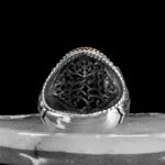 925 Sterling Silver Ottoman Pattern Rings for Men, Unique Silver Ring, Silver Onyx Ring, Sterling Silver Ring, Vintage Jewelry, Gift for Him - Image 8