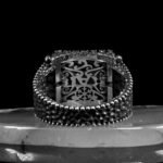 Mens Silver Wedding Ring | Mother Of Pearl | Simple Band | Silver Ring | Anniversary Gift | Statement Ring | Gemstone Ring | Gift For Him - Image 8