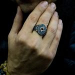 925 Sterling Silver North Star Pattern Rings for Men, Ottoman Ring, Silver Onyx Ring, Sterling Silver Ring, Vintage Jewelry, Gift for Him - Image 4