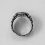 925 Sterling Silver North Star Pattern Rings for Men, Ottoman Ring, Silver Onyx Ring, Sterling Silver Ring, Vintage Jewelry, Gift for Him - Image 9