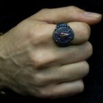 Mens Handmade Ring | Blue Zircon Stone Ring | Gift For Her | Zircon Men Ring | Turkish Silver Ring | Gift For Him | Blue Stone Mens Ring - Image 2