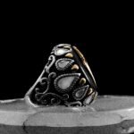 Men Silver Ring | Handmade Ring | 925 Sterling Silver Ring| Mother of Pearl Stone | Gemstone Ring | Gift For Men | Men Jewelry | Knife Ring - Image 7