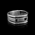 925 Sterling Silver Ring with Solitaire Black Onyx Stone, Vintage Jewelry, Men's Fashion Ring, Engagement Ring, Wedding Gift