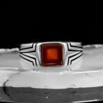 925K Silver Agate Stone Ring, Handmade Men Ring, Gemstone Rings, Minimalist Rings for Men, Vintage Ring, Unique Men Ring, Gift for Him - Image 3