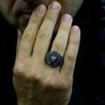 Mens Handmade Ring | Blue Zircon Stone Ring | Gift For Her | Zircon Men Ring | Turkish Silver Ring | Gift For Him | Blue Stone Mens Ring - Image 4