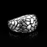 925 Sterling Silver Pebble Pattern Rings for Men, Contemporary Ring, Nature Inspired Ring, Vintage Jewelry, Right Hand Ring, Gift For Men