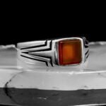 925K Silver Agate Stone Ring, Handmade Men Ring, Gemstone Rings, Minimalist Rings for Men, Vintage Ring, Unique Men Ring, Gift for Him