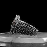 925 Sterling Silver North Star Pattern Rings for Men, Ottoman Ring, Silver Onyx Ring, Sterling Silver Ring, Vintage Jewelry, Gift for Him - Image 6