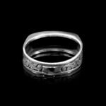 925 Sterling Silver Fleur de Lis Pattern Men's Silver Design Wedding Ring, Vintage Jewelry, Engagement Ring, Wedding Gift - Image 7