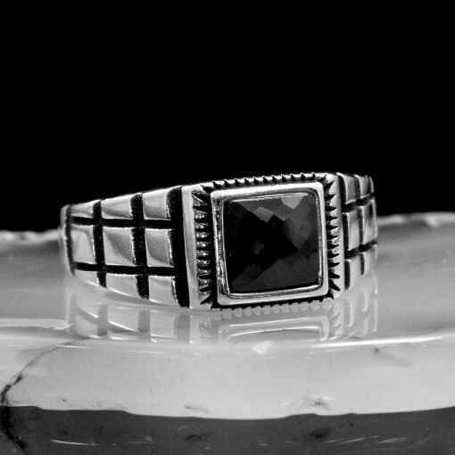 Onyx Ring, Handmade Men Ring, Men Silver Ring, Silver Ring For Men, Black Ring, Gift For Men, Men's Fashion Ring, Gift For Boyfriend
