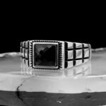 Onyx Ring, Handmade Men Ring, Men Silver Ring, Silver Ring For Men, Black Ring, Gift For Men, Men's Fashion Ring, Gift For Boyfriend - Image 4