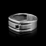 925 Sterling Silver Ring with Solitaire Black Onyx Stone, Vintage Jewelry, Men's Fashion Ring, Engagement Ring, Wedding Gift - Image 4