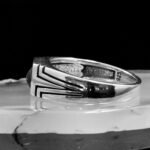 Sterling Silver Men Ring with Black Stone, Black Gemstone Ring, Cool Men Ring, Vintage Black Men Ring, Men's Fashion Ring, Gift for Him - Image 6