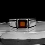 Vintage Ring, Agate Men Ring, Handmade Men Ring, Men Silver Ring, Gemstone Ring, Square Signet Ring, Men Statement Ring, Unique Mens Ring - Image 3