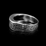 925 Sterling Silver Fleur de Lis Pattern Men's Silver Design Wedding Ring, Vintage Jewelry, Engagement Ring, Wedding Gift - Image 5
