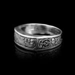 925 Sterling Silver Fleur de Lis Pattern Men's Silver Design Wedding Ring, Vintage Jewelry, Engagement Ring, Wedding Gift - Image 4