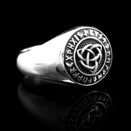 Antique Viking Celtic Knot Ring for Men Oxidized 925 Sterling Silver Nordic, Signet Rings for Men, Celtic, Viking Jewelry, Scandinavian Gift