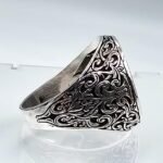 Sterling Silver Mens Celtic Ring: Handmade Vintage Jewelry - Image 9