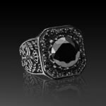 Sterling Silver Black Onyx Ring: Ottoman Turkish Style, Bold Statement