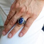 Vintage Sodalite Gemstone Ring – Sterling Silver Boho Jewelry - Image 6