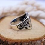 Sterling Silver Double-Headed Eagle Ring: Celtic Warrior Design - Image 6