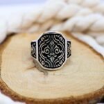 Sterling Silver Men’s Ring – Vintage Style Engraved Statement Ring, Gothic Ottoman Pattern, Handmade Antique Style Jewelry, Gift for Him - Image 4