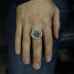 Sterling Silver US Navy Ring: Military Signet, Eagle Shield - Image 7