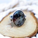 Dendritic Agate Ring: Sterling Silver Landscape Stone, Earthy Boho Jewelry - Image 4