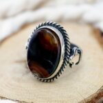 Handmade Sterling Silver Yemeni Agate Ring: Spiritual Protection Jewelry - Image 3