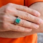 Radiant Emerald Cut Green Paraiba Ring – Sterling Silver Neon Statement - Image 8
