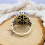 Handmade Turquoise Sterling Silver Ring: Ottoman Style Mens Jewelry - Image 10