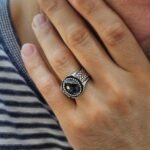 Mens Handmade Ring, Black Onyx Men Silver Ring, Oval Gemstone Ring, 925 Sterling Silver Men Ring, Anniversary Gifts - Image 2