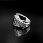 Black Onyx Sterling Silver Signet Ring - Square Stone, Mens Jewelry - Image 5
