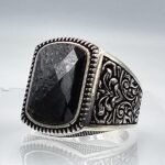 Mens Handmade Ring, Radiant Gemstone Ring, Black Onyx Men Silver Ring, 925 Sterling Silver Men Ring, Anniversary Gifts - Image 5