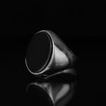 Black Onyx Ring: Oval 925 Sterling Silver Statement Ring - Image 2