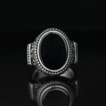 Handmade Sterling Silver Black Onyx Ring - Turkish Design - Image 3
