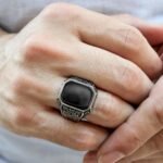 Black Onyx Sterling Silver Signet Ring - Square Stone, Mens Jewelry - Image 6