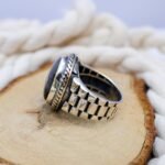Handmade Labradorite Sterling Silver Ring: Men's Boho Viking Jewelry - Image 4
