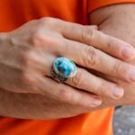 Handmade Turquoise Sterling Silver Ring: Ottoman Style Mens Jewelry - Image 9