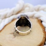 Handmade Labradorite Sterling Silver Ring: Men's Boho Viking Jewelry - Image 9