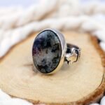Dendritic Agate Ring: Sterling Silver Landscape Stone, Earthy Boho Jewelry - Image 3