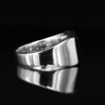 Sterling Silver Onyx Signet Ring - Handmade Men's Jewelry - Image 4