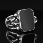 Handmade Sterling Silver Black Onyx Ring - Bold Statement Jewelry