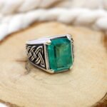 Radiant Paraiba Tourmaline Ring – Emerald Cut Sterling Silver Statement - Image 2