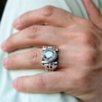 Handmade Sterling Silver Quartz Ring - Modern Mens Statement Jewelry - Image 8