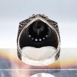 Vintage Art Deco Sterling Silver Black Onyx Ring: Turkish Handmade - Image 10