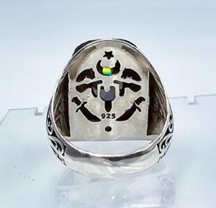 Mystic Topaz Sterling Silver Men's Ring: Bold Statement Jewelry - Image 10