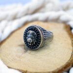 Sterling Silver Lion Ring: Black Onyx Stone, Gothic Warrior Jewelry - Image 4