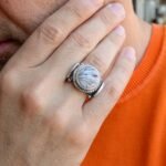Sterling Silver Crazy Lace Agate Ring: Handcrafted Statement Jewelry - Image 8
