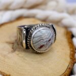 Sterling Silver Crazy Lace Agate Ring: Handcrafted Statement Jewelry